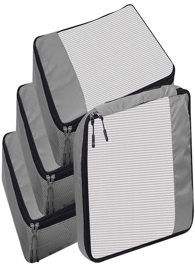 GOMAJO Packing Cube Travel Organizer for Men and Women Luggage Laundry Clothes Storage Pouch (Grey, Large) - Image 1